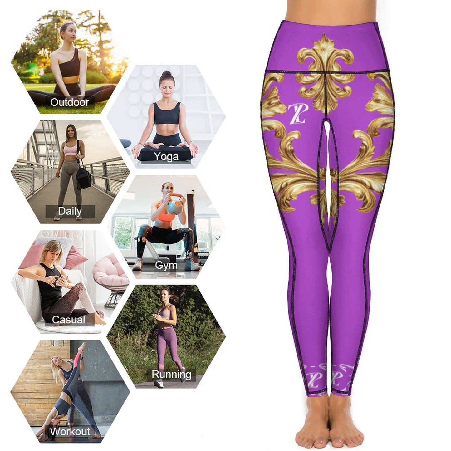 Victorian Empra Yoga Pants (Purple)